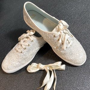 Keds X Kate Spade Glitter Cream Sneakers
